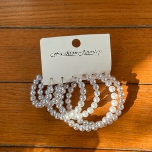 pearl hoops